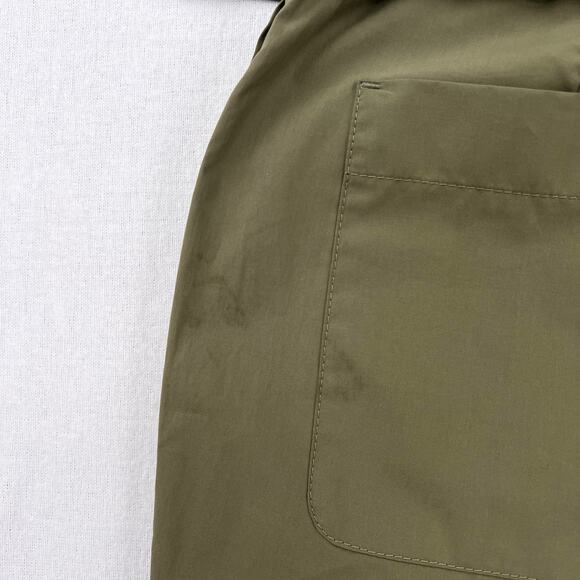 AKRIS PUNTO Fallon Pants Womens 6 Olive Green Cotton Belt Cuff Mid Rise Light - Picture 13 of 16